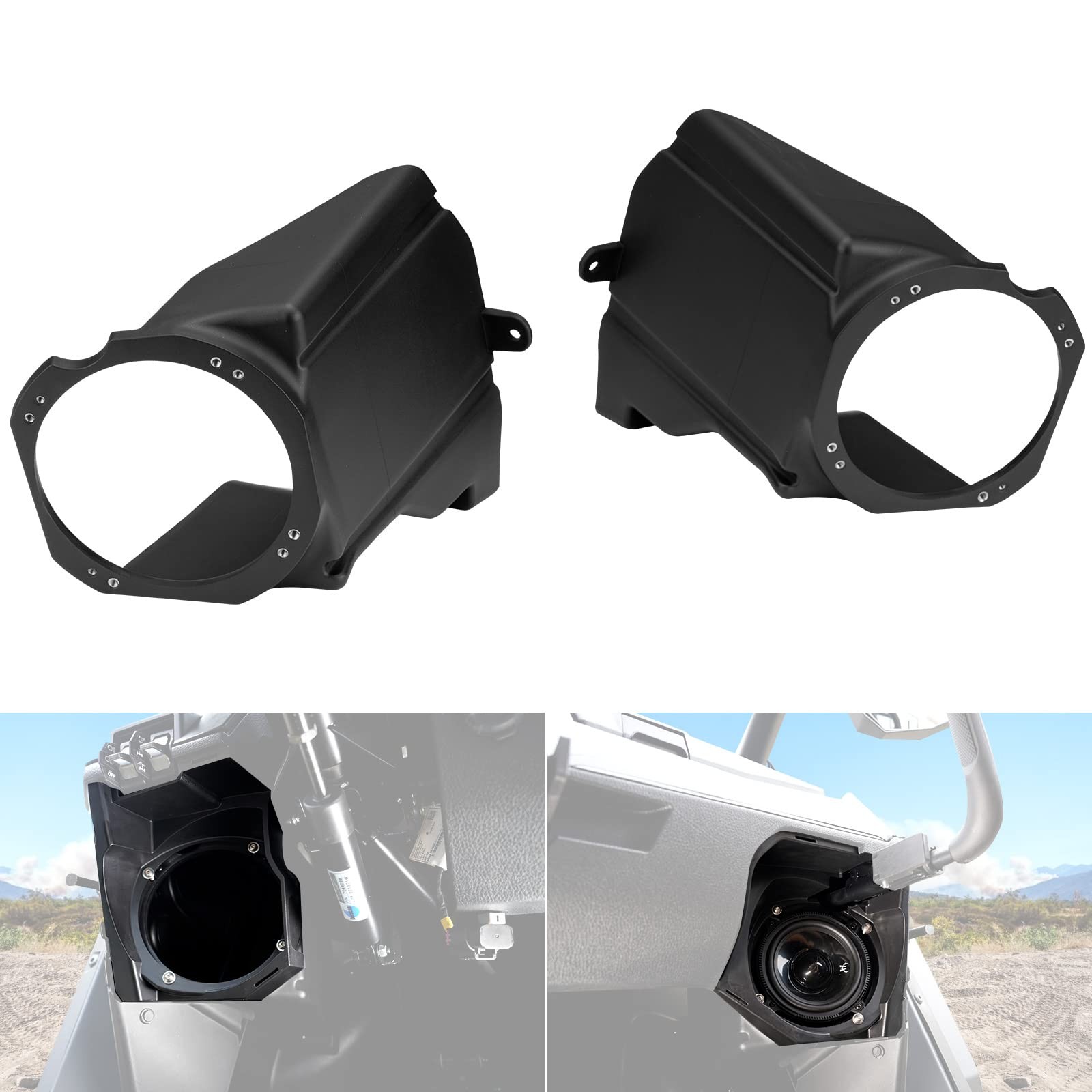 Under Dash Speaker Pods for Polaris RZR PRO XP/ XP4 / RZR PRO R/RZR Turbo R 2...
