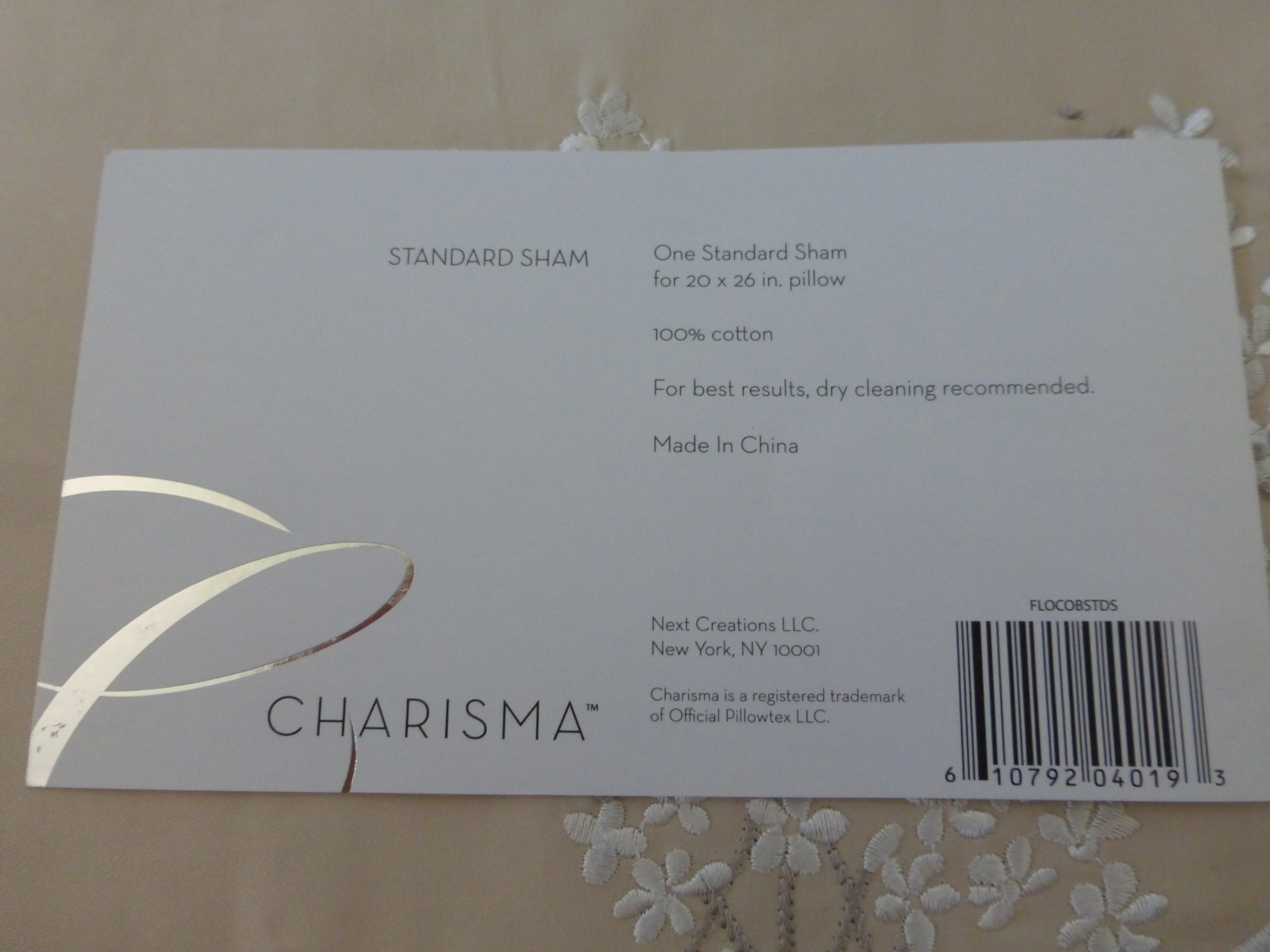 Charisma Florene Standard Shams $90 NIP