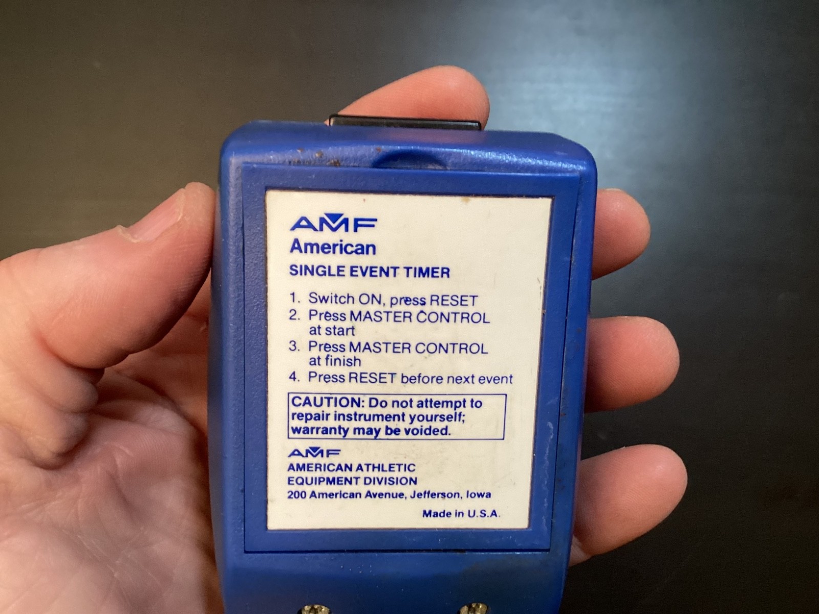 Vintage AMF American Single Event Timer Stopwatch Works