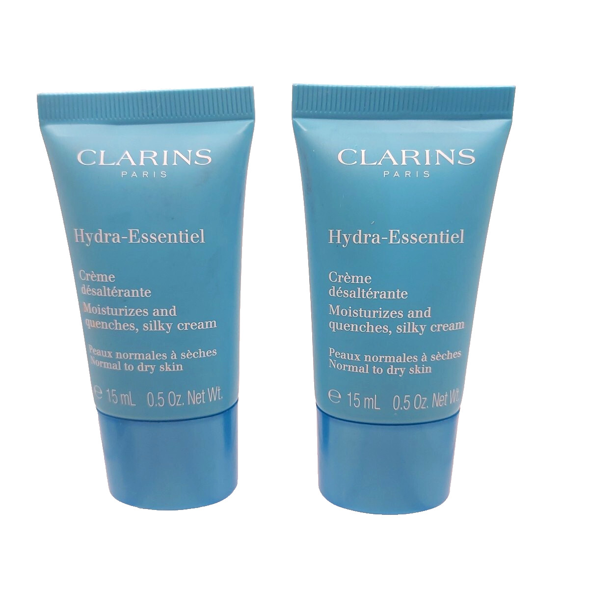 LOT OF 2 Clarins Hydra Essentiel Silky Moisture Cream Normal to Dry  .5oz each