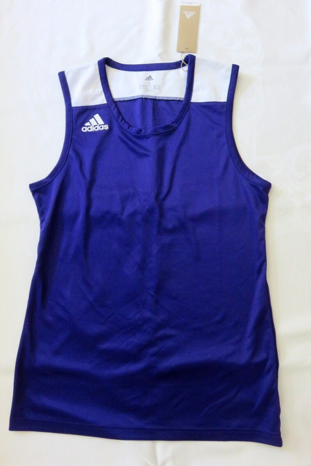 ADIDAS MENS C365 PURPLE With White Men’s BASKETBALL JERSEY TOP SIZE Small