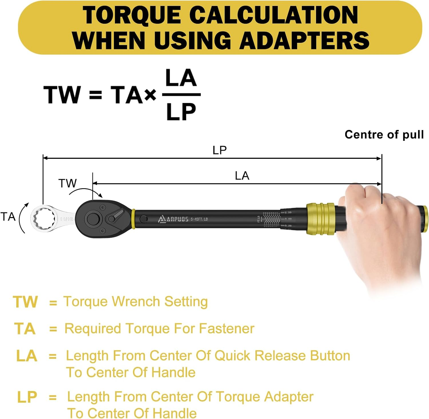 Torque Adapter Set 12 Pcs SAE 12 Point Torque Adapter Extension Kit 3/8" Torque