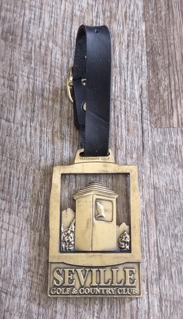 Brass SEVILLE GOLF & COUNTRY CLUB (Gilbert, Arizona) FOB on Strap
