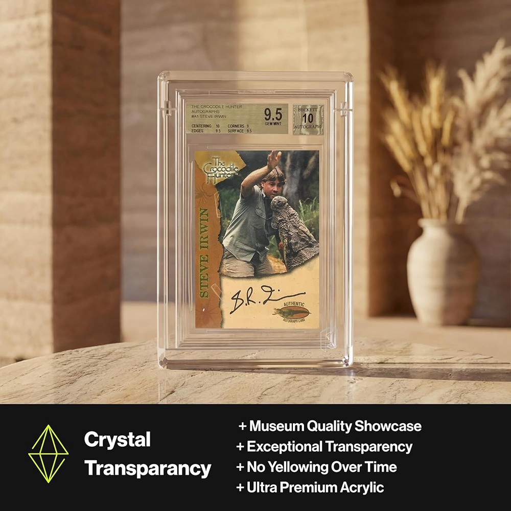 BGS Slab Display Case | Clear Acrylic, Magnetic Lid, 99.6% UV Ray Defense