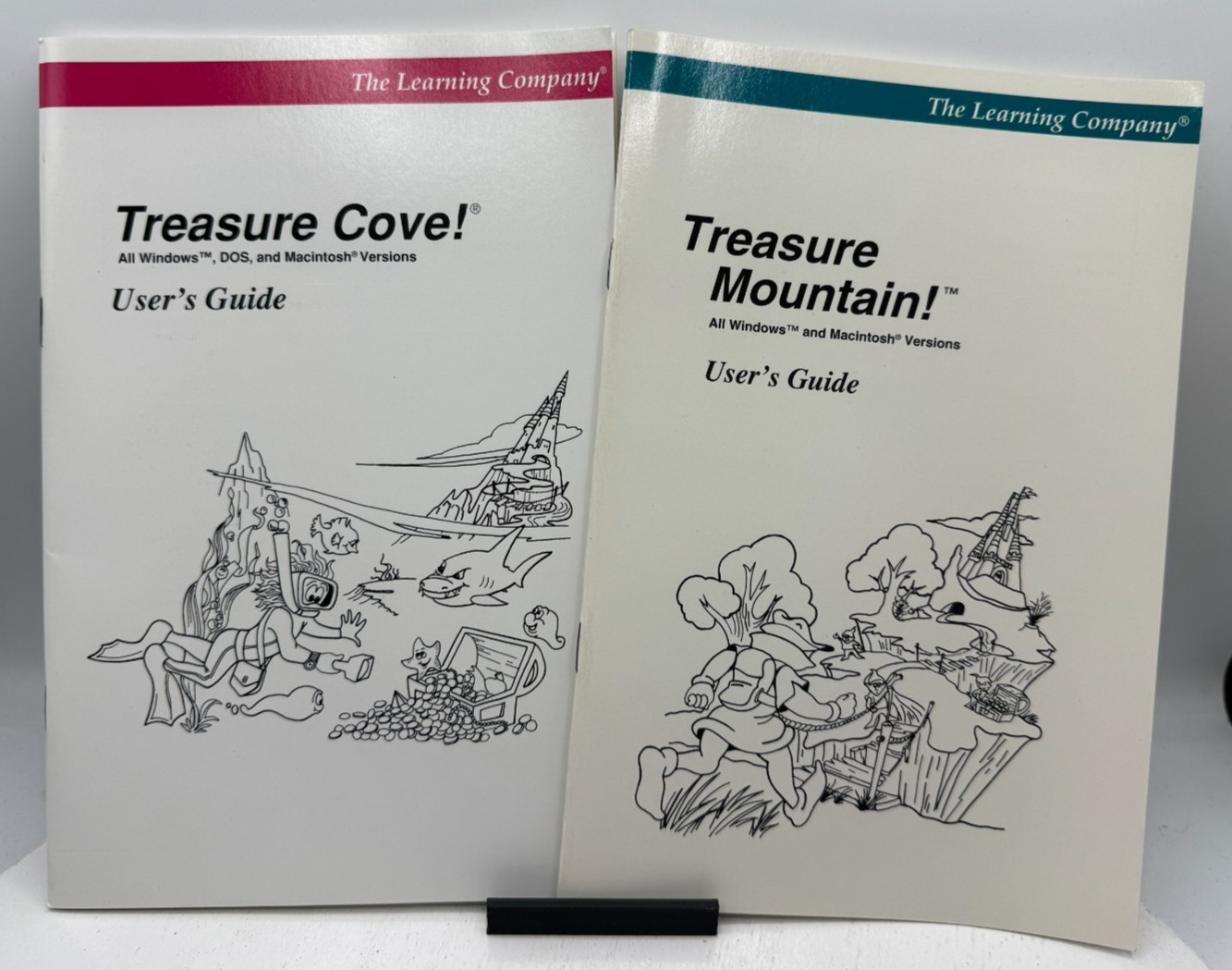 1994 The Learning Company Treasure Mountain! Treasure Cove! Lot *User Guide Only