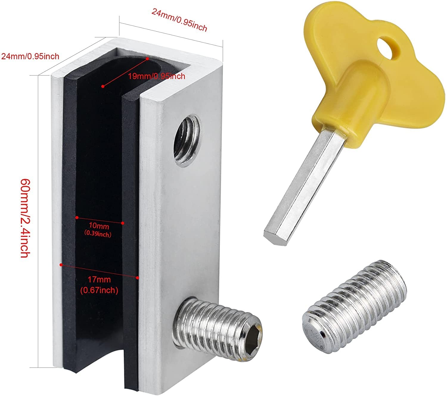 Window Locks, 8 Sets Sliding Security Window Lock with Key for Vertical & Hor...