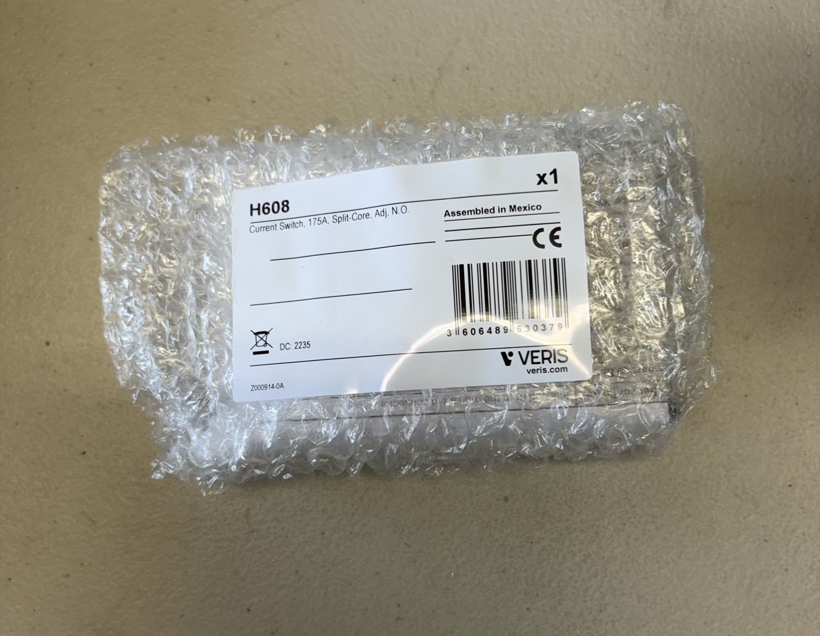 Veris Industries Hawkeye H608 Split-Core Current Switch New