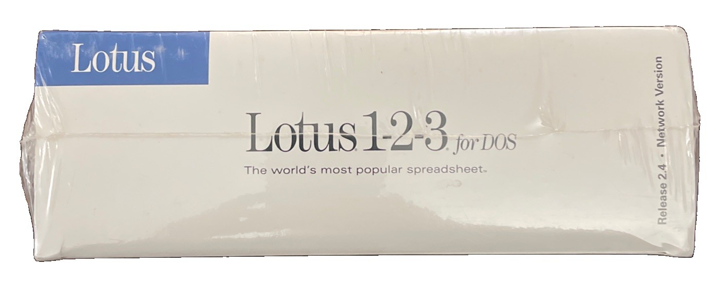 Lotus 1-2-3 For DOS Release 2.4. USA Node Edition-Network Version No Media New