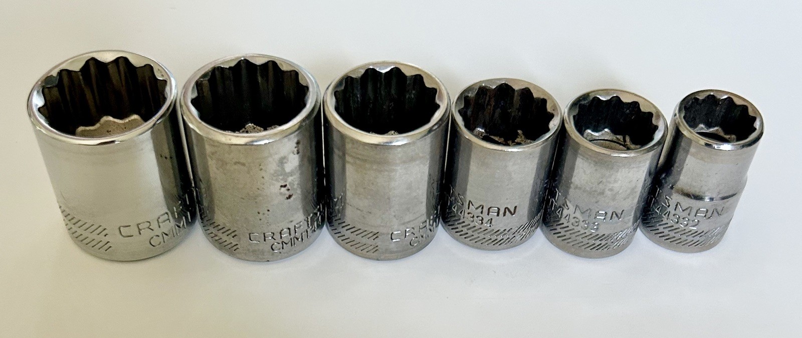 Craftsman 3/8" Drive 12 Point SAE Socket Set 7/16 to 3/4