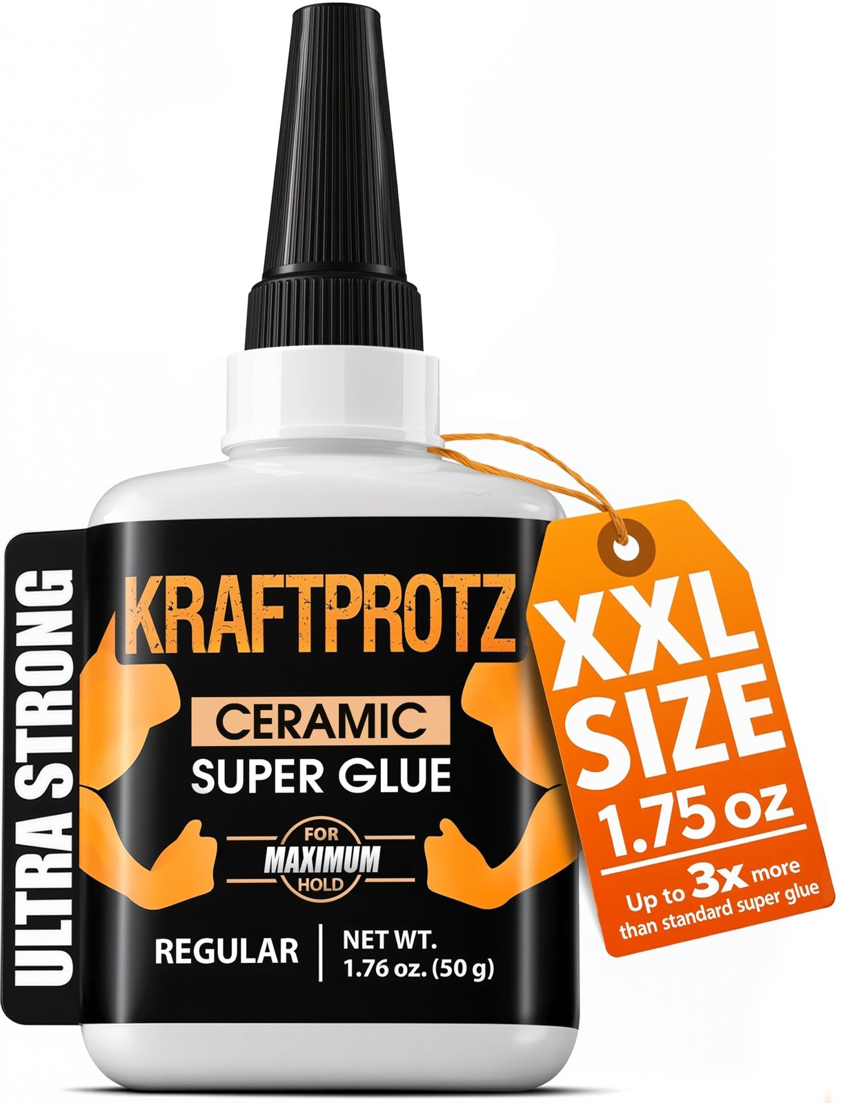 Ceramic Super Glue Liquid 1.75 oz XXL – for Cracks in Porcelain, Pottery,