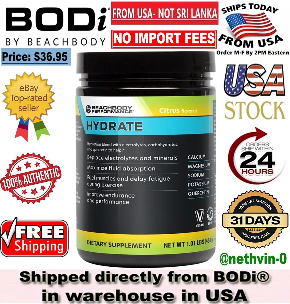 Beachbody Hydrate Electrolyte Powder: Citrus - 40 Servings - New/Sealed! 🔥🔥