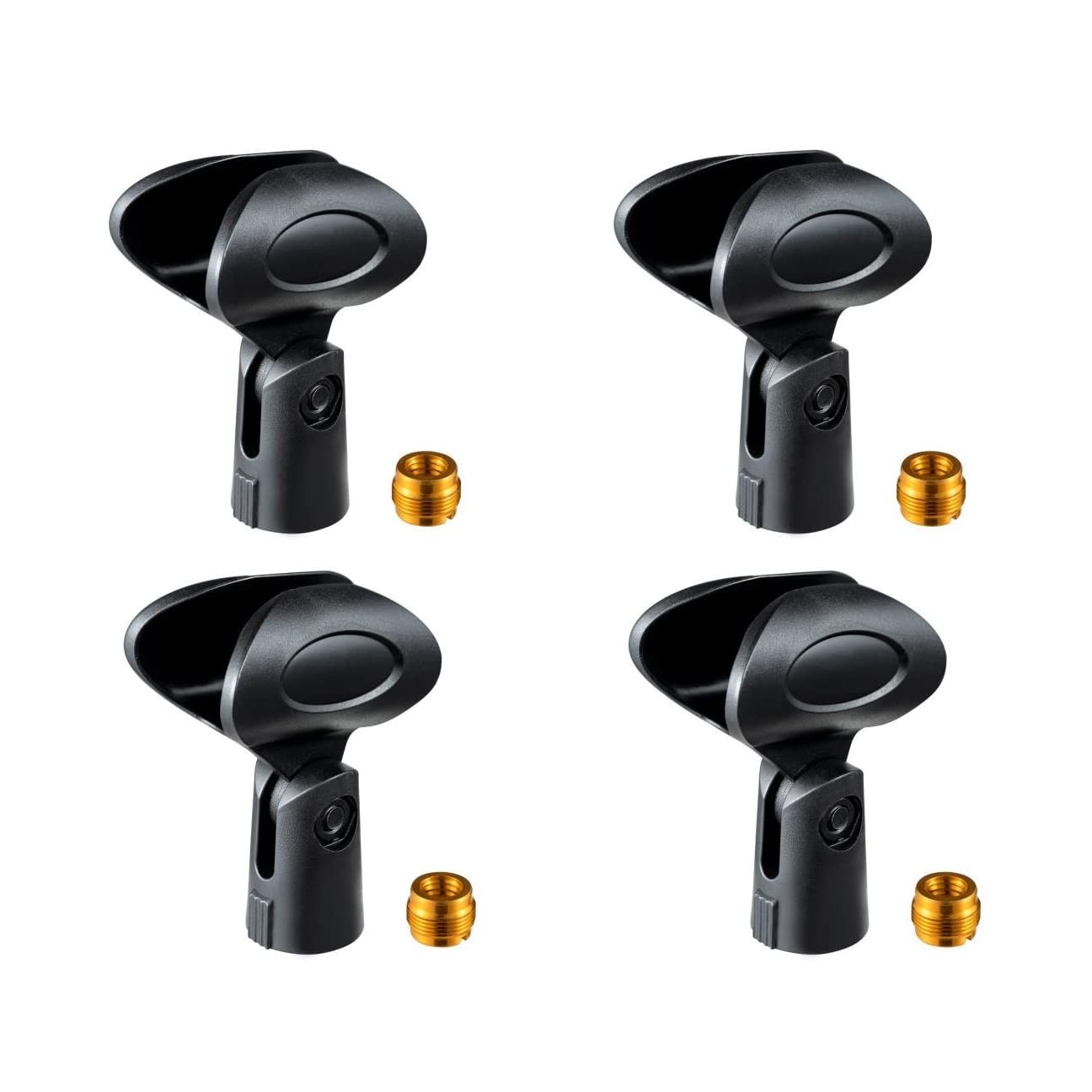 Rannsgeer Microphone Soft Clip Holder with Adapter 24 cubic inches, Black