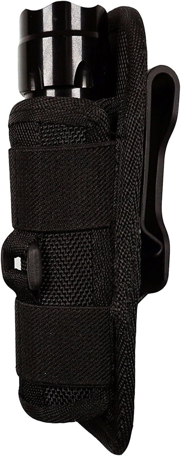 Tactical LED Flashlight Holster Nylon Pouch for Duty Belt Carry Case Holder