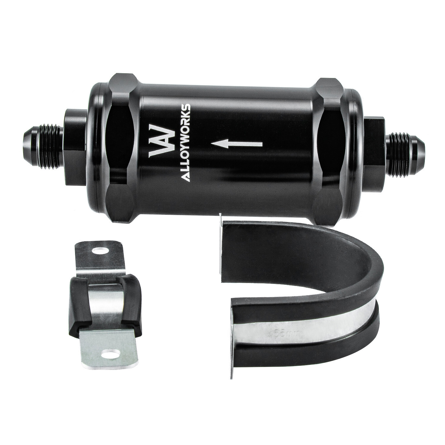In-Line Fuel Filter AN8 In/Out 10 Micron Replaceable Fiberglass Element US