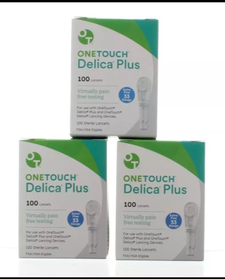 OneTouch Delica Plus 300 Lancets 33G  (Exp:  12-2026+)