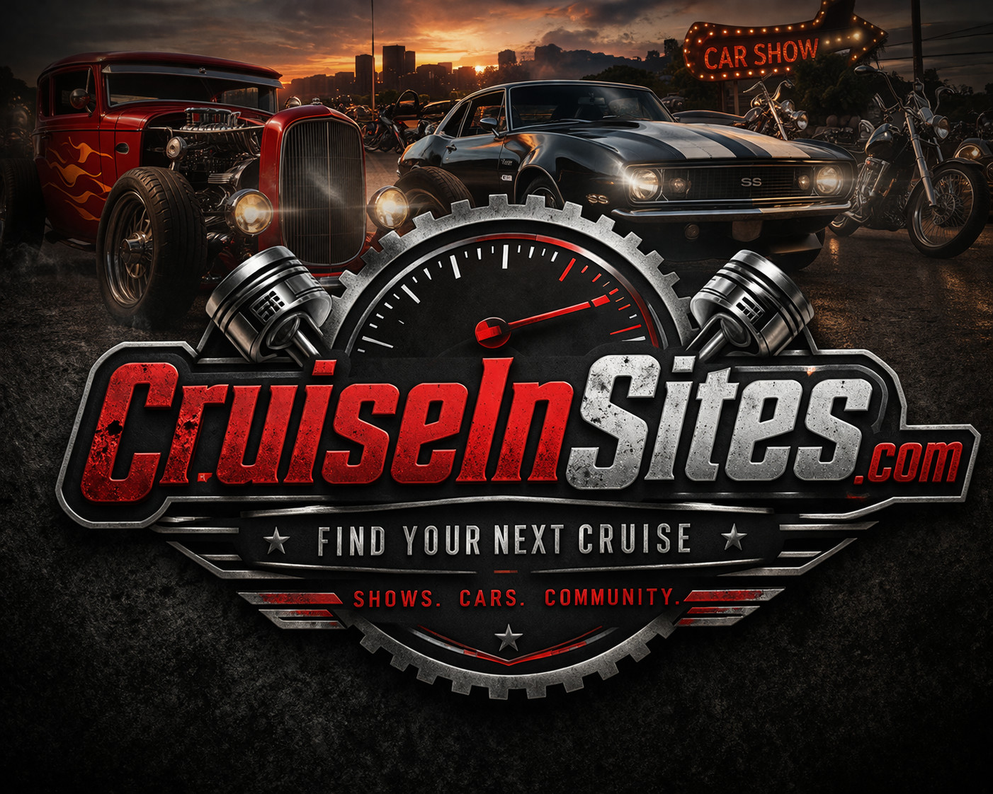 🚗 CruiseInSites.com The Ultimate Hub for Car Shows, Cruise-Ins & Custom Culture