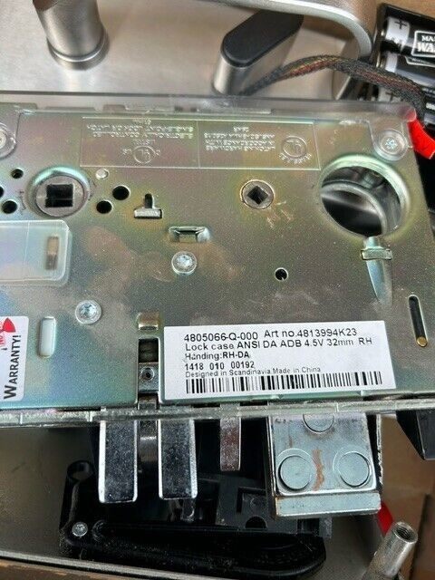 Assa Abloy VingCard Elsafe Data on Card Lock Set ANSI DA ADB 4.5V 32mm RH-DA