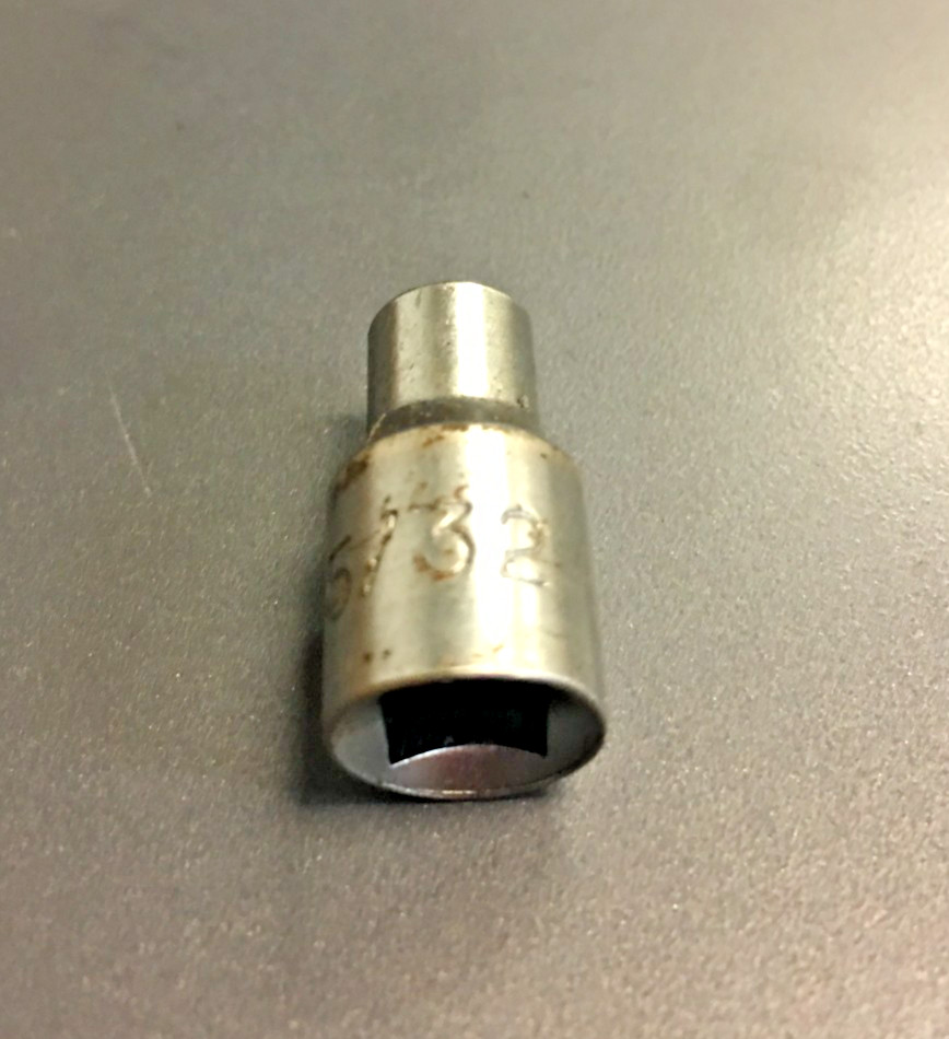 5/32" SOCKET, 6 POINT, 1/4" DRIVE, CHROME FINISH