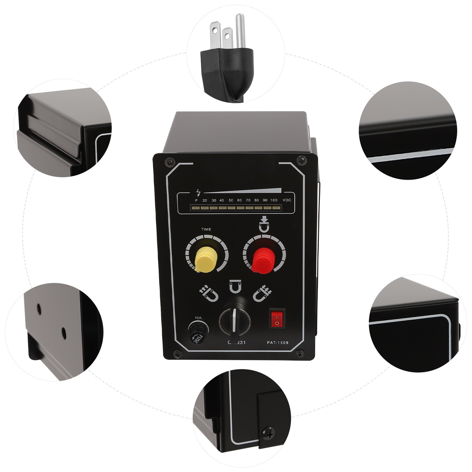 Electro Magnetic Chuck Controller 10A DC 0-100V Adjustable with LED Display 110V