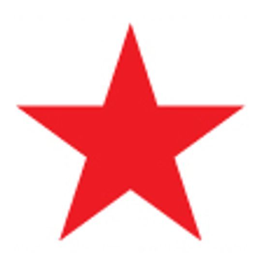 STAR Stamp, Pre-inked Red, Shiny Brand, 5/8" Diameter Imprint
