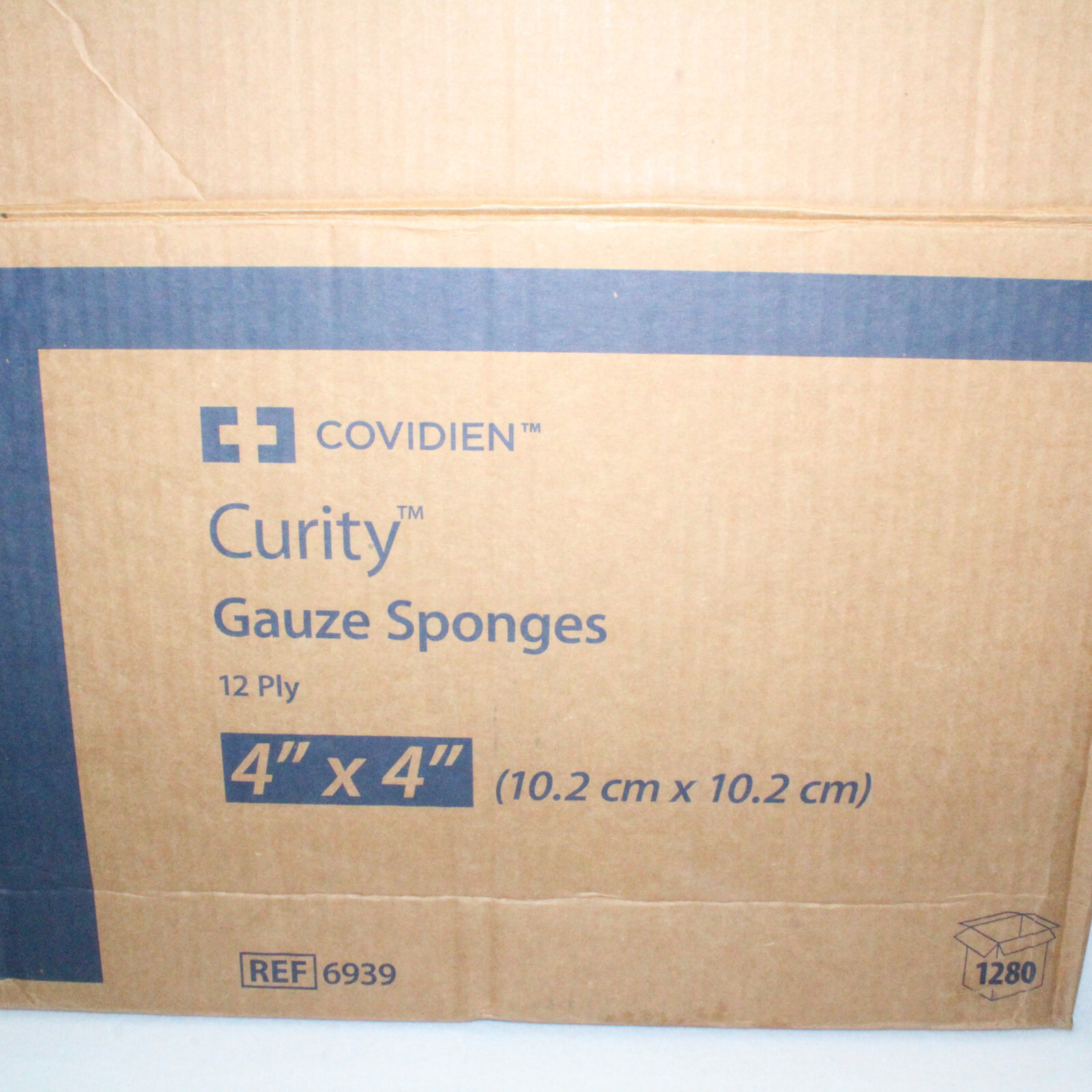 Covidien Curity 6939 12-Ply Gauze Sponges Sterile Square 4 X 4" 1280 Ct
