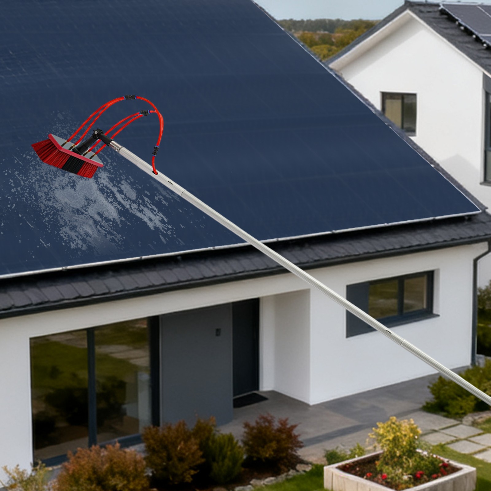 Highly Portable 6m Cleaning Brush & Pole Cleaning Kit for Solar Panel