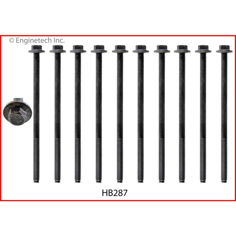 Enginetech Engine Cylinder Head Bolt Set HB287;