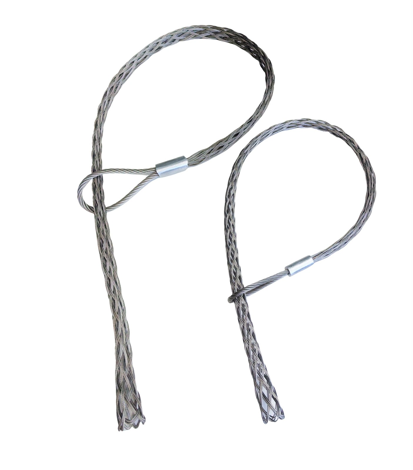 2 PCS 304 Stainless Steel Cable Pulling Sock Wire Mesh Grips For 1.01.8 Inch