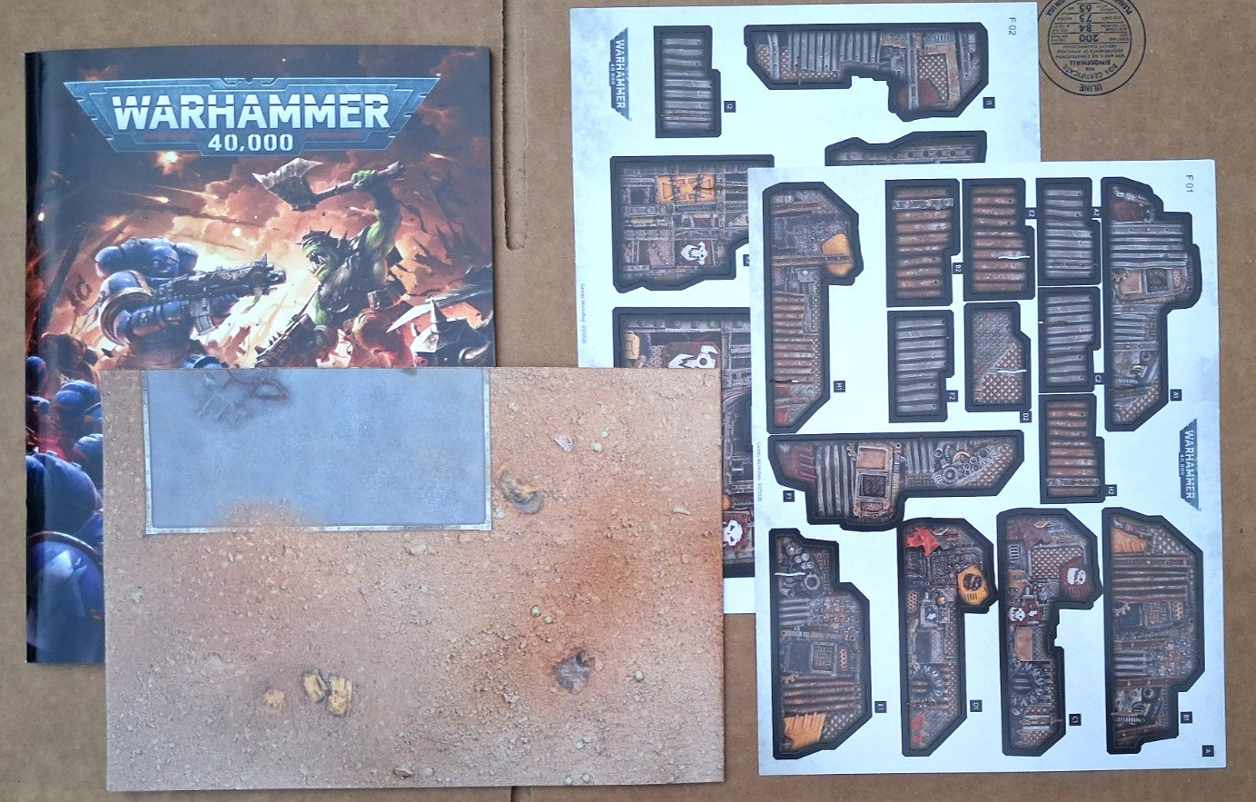 40k Rules, terrain, mat from Introductory set Warhammer 40K 11th Edition