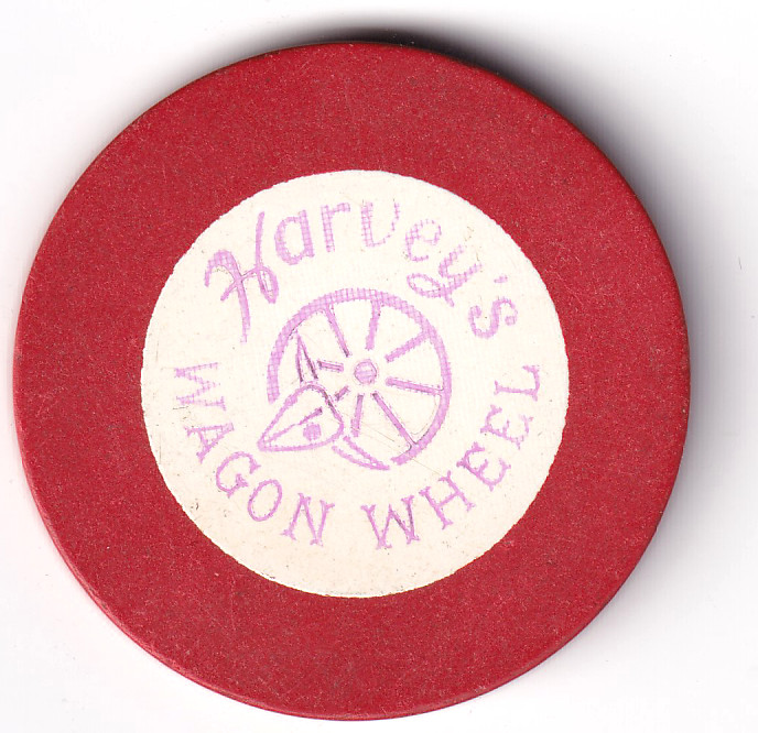 Harvey's Wagon Wheel Casino Lake Tahoe Nevada Vintage Casino Chip