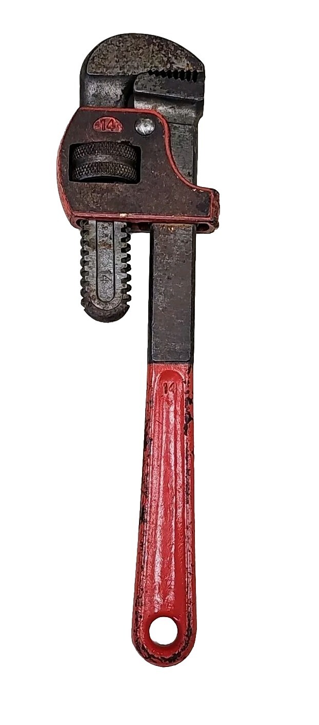 Vintage No 14 Adjustable Monkey Pipe Wrench Made in USA
