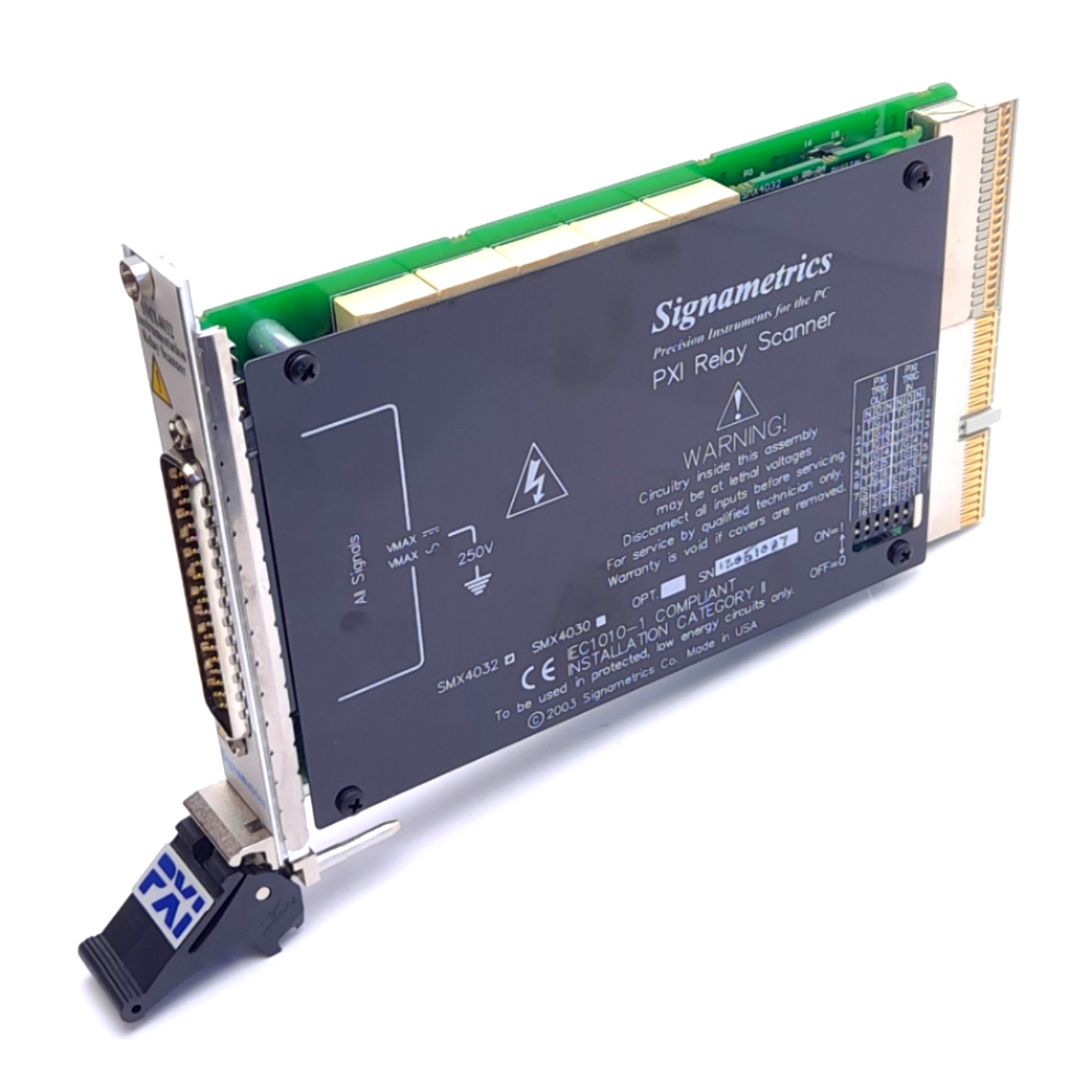 Signametrics SMX4032 PXI Relay Scanner, 35-Channel, 220VDC/250VAC, *Broken Clip