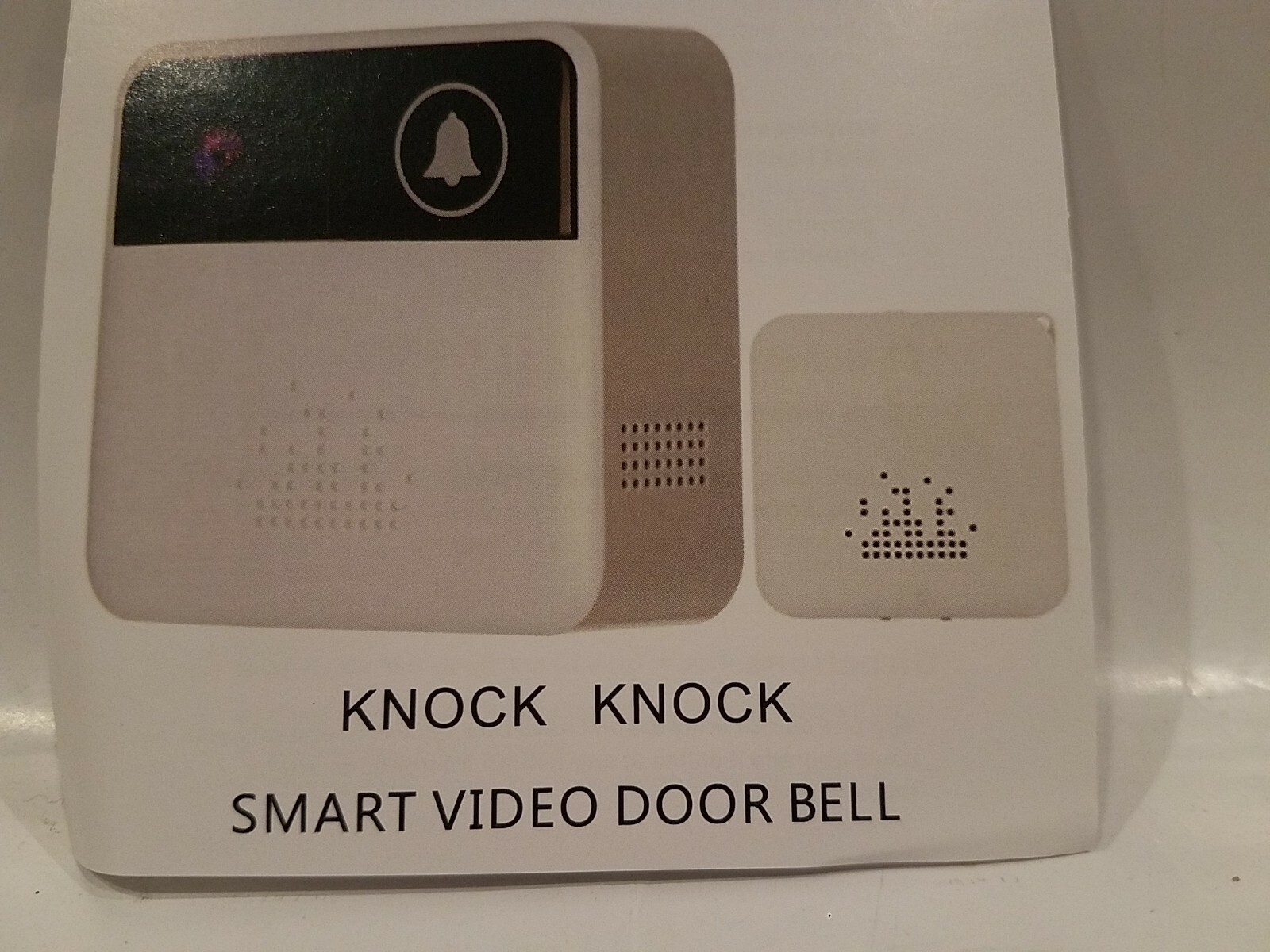 Knock Knock Smart Video Doorbell in White door bell wifi