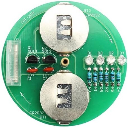 Beginner-Friendly Electronics Kit: LED Rotating Gyroscope Soldering Project