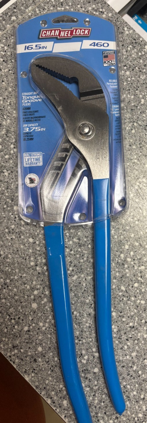 Channellock 460 16.5 in. Tongue & Groove Pliers Straight Jaw NEW