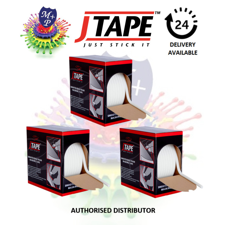 J Tape Smooth Soft Edge Foam Masking Tape 13mm x 50m x 3 Boxes - JTape