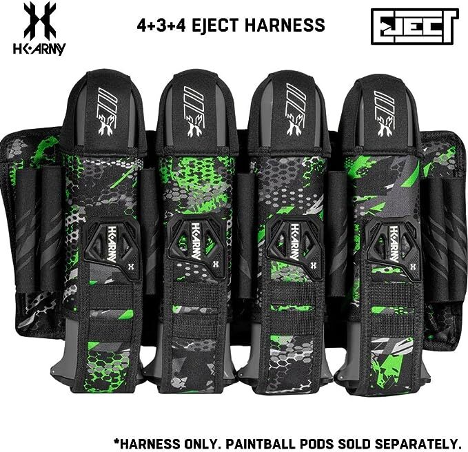 HK Army 4+3 Eject Paintball Harness Pod Pack - Electric