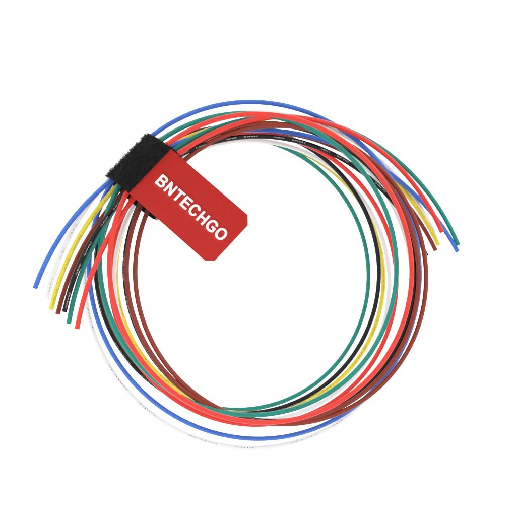 26 Gauge Silicone Wire Kit 7 Color Each 5 ft Flexible 26 AWG Stranded Tinned ...