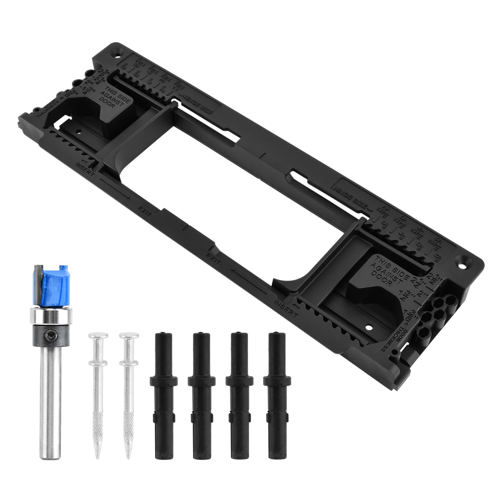 Door Hinge Jig Kit for Router, Adjustable Mortise Template Guide