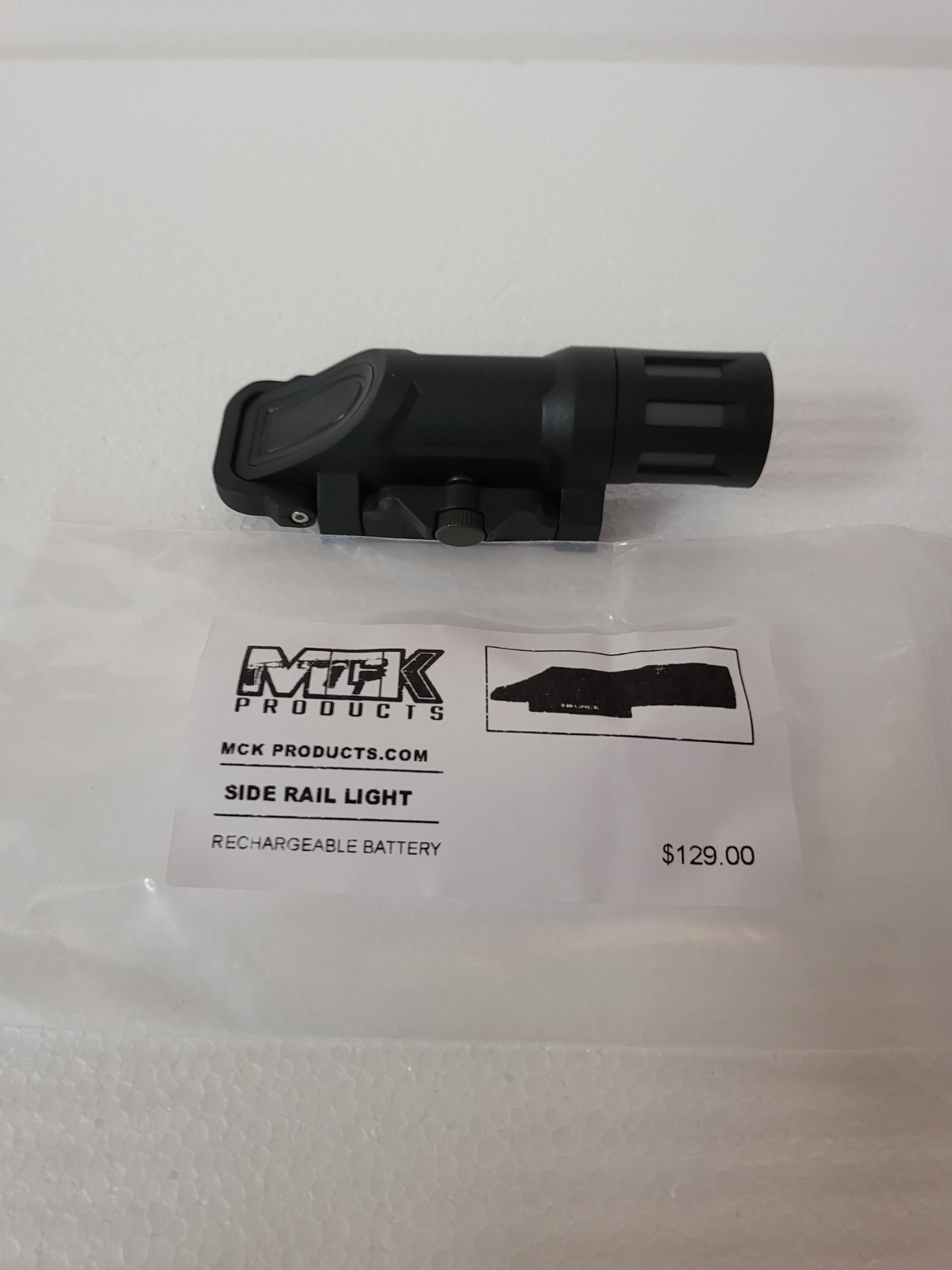 MCK FLASHLIGHT TARGET PACK SIDE MOUNT FLASHLIGHT+ LASER +THUMB REST