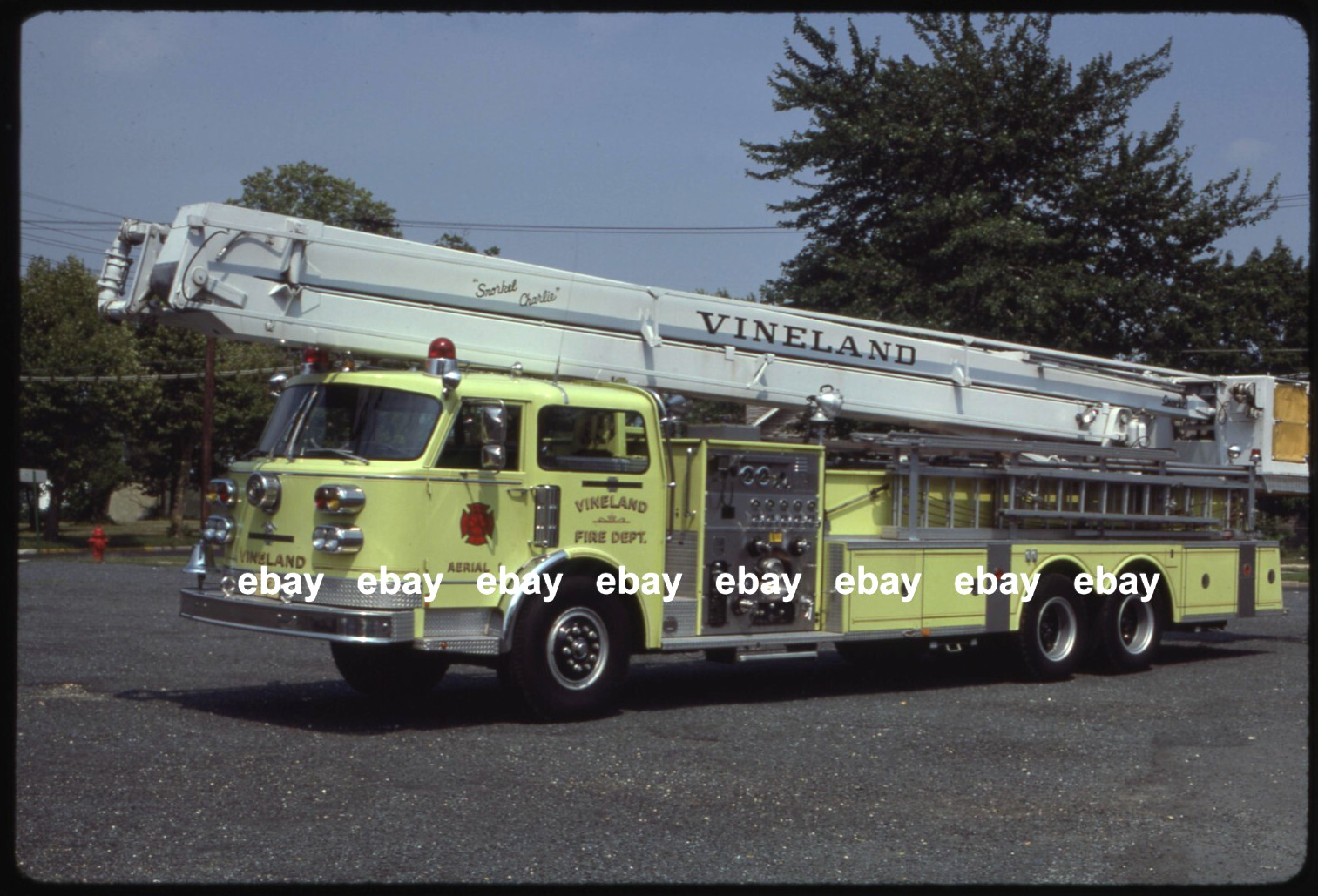 Vineland NJ 1977 American La France 85' Snorkel Fire Apparatus Slide