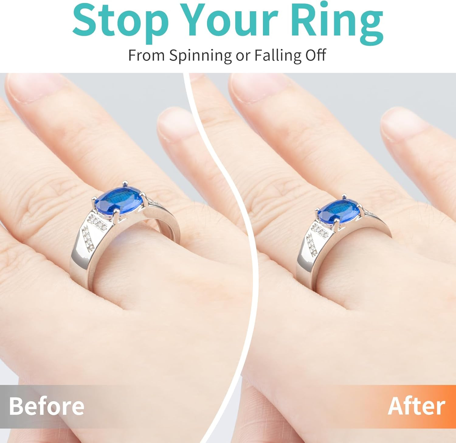 8 Sizes Ring Sizer Adjuster, Invisible Ring Guards for Women & Men, Ring Resizer