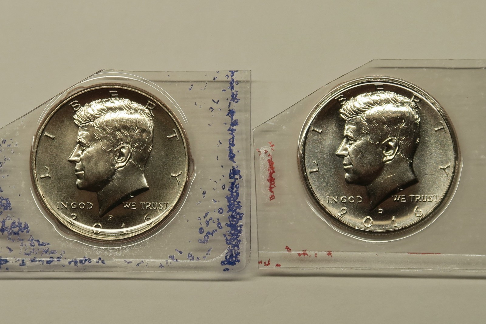 2016 P D Kennedy Half Dollars in Original Mint Packaging/Cello, Free Shipping