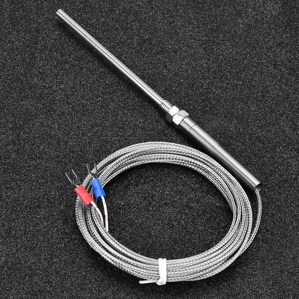 Type K Thermocouple M8 Thread 100mm Probe Temperature Sensor Wire 0-400 4m