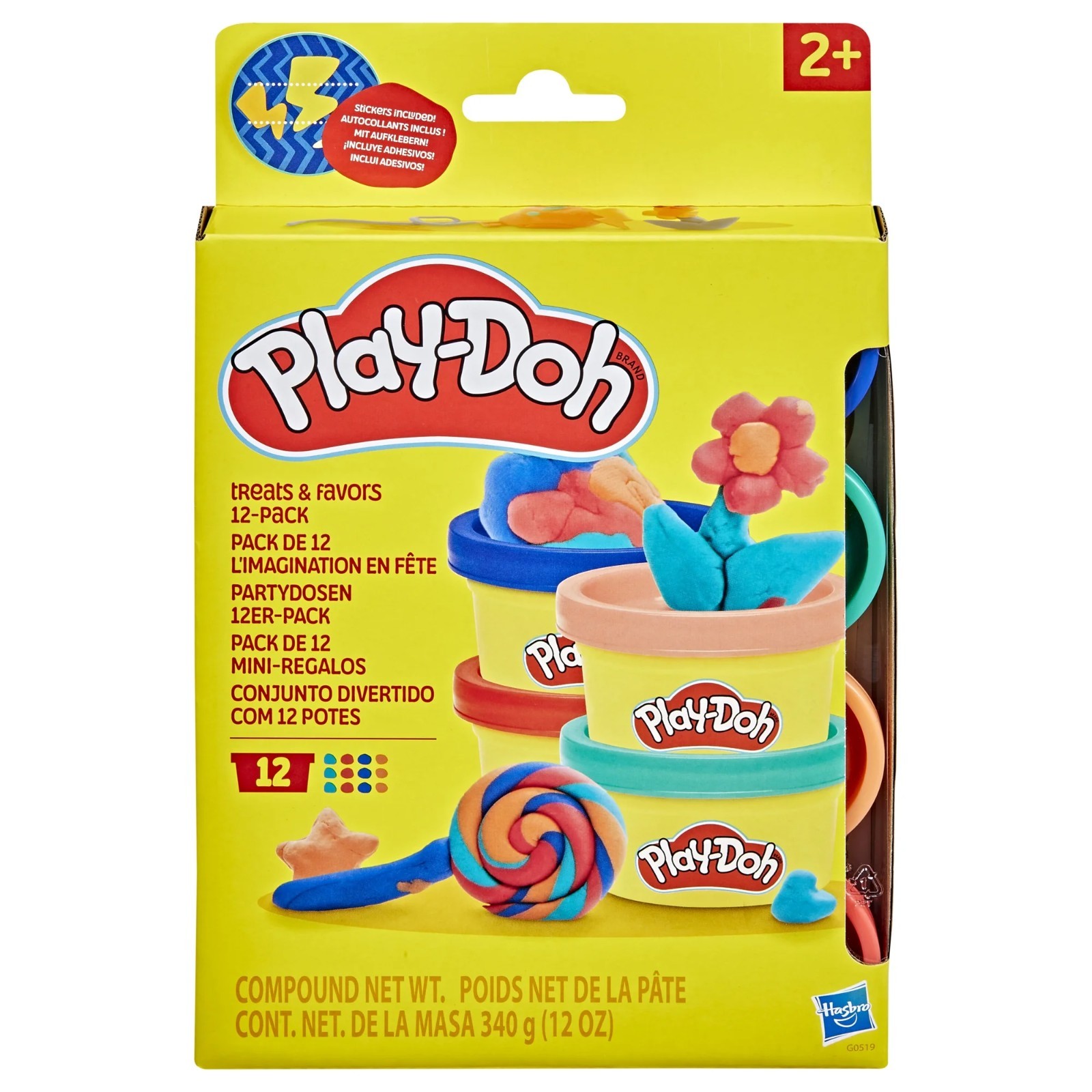 Play-Doh 12 Pack Treats & Favors, Party Supplies & Arts & Crafts for Kids, NWB