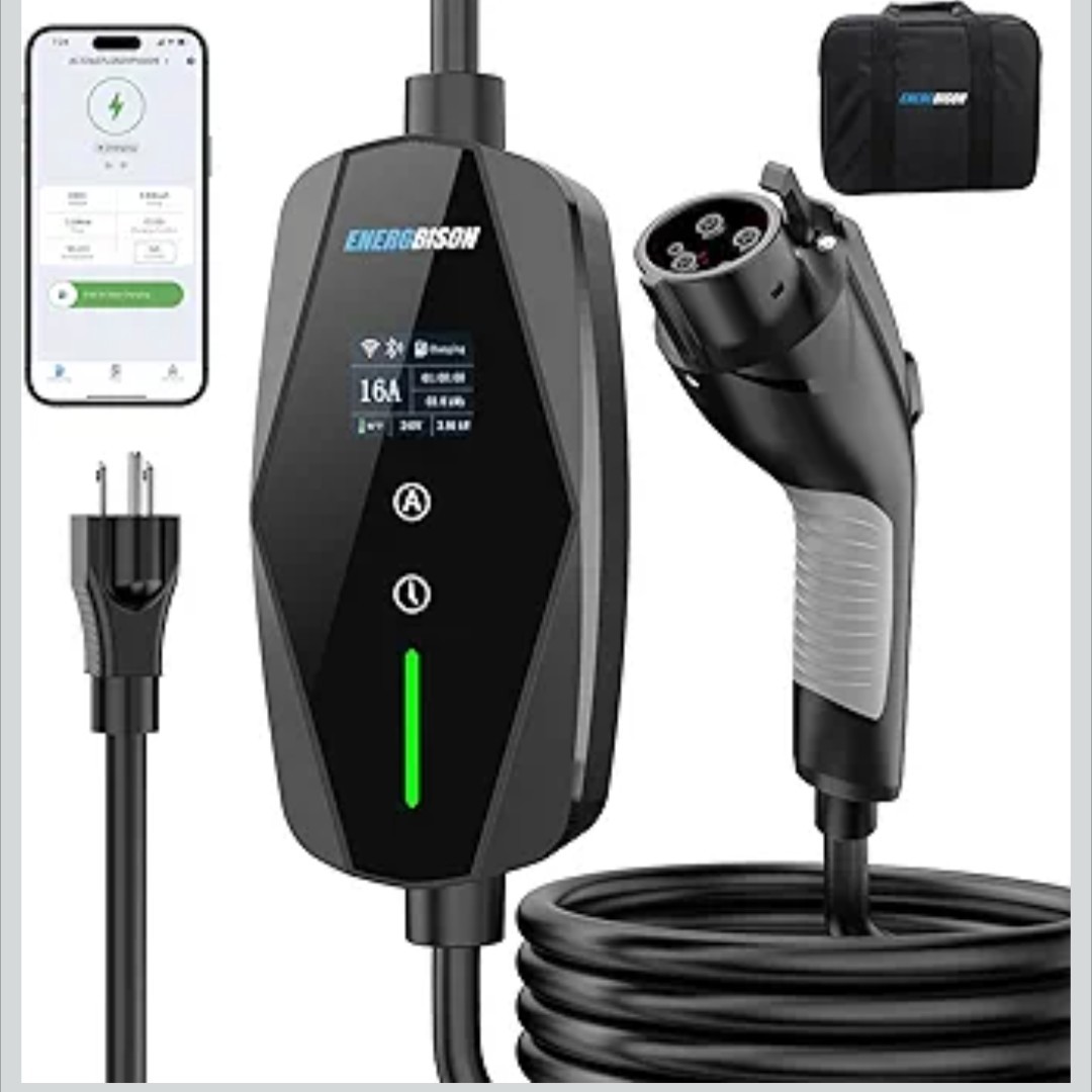 Engerbison Level 1&2 Portable EV Charger (WiFi) with App Control, 8-16Amp...