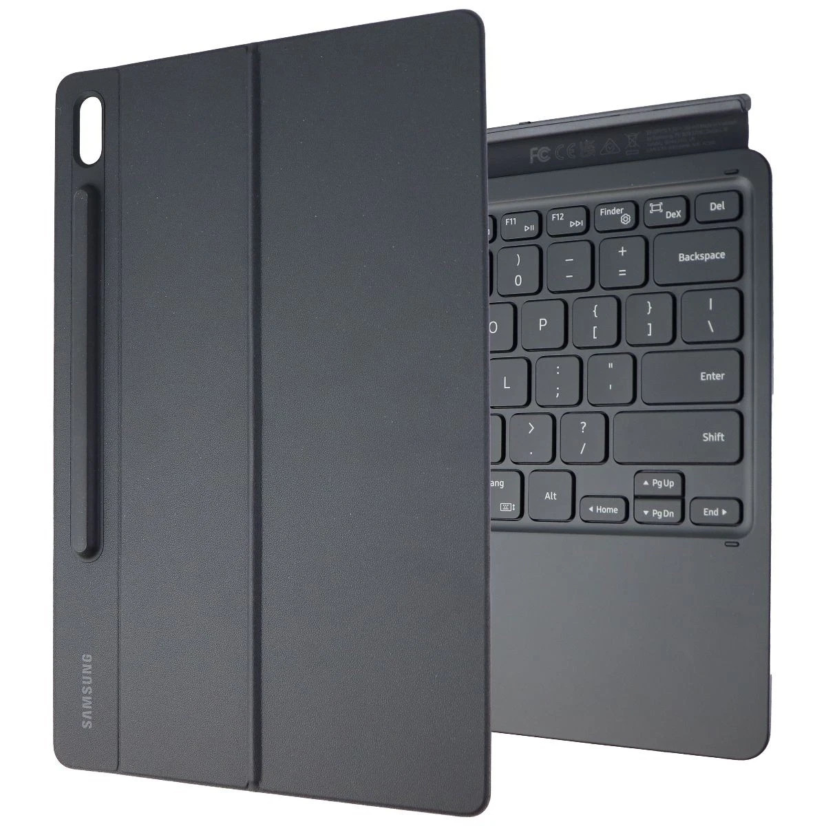 DEFECTIVE Samsung Galaxy Tab S8+ / S7+ Book Cover Keyboard Black EF-DT970
