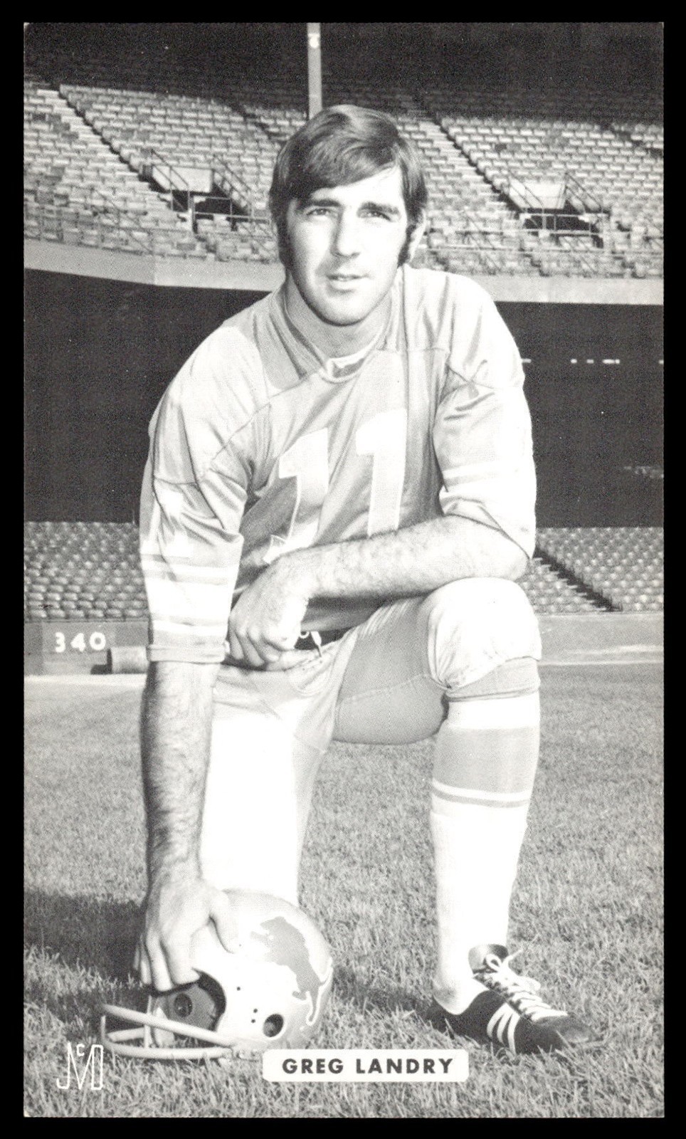 1960-1970s Greg Landry Lions Football J.D. McCarthy Postcard *PC619