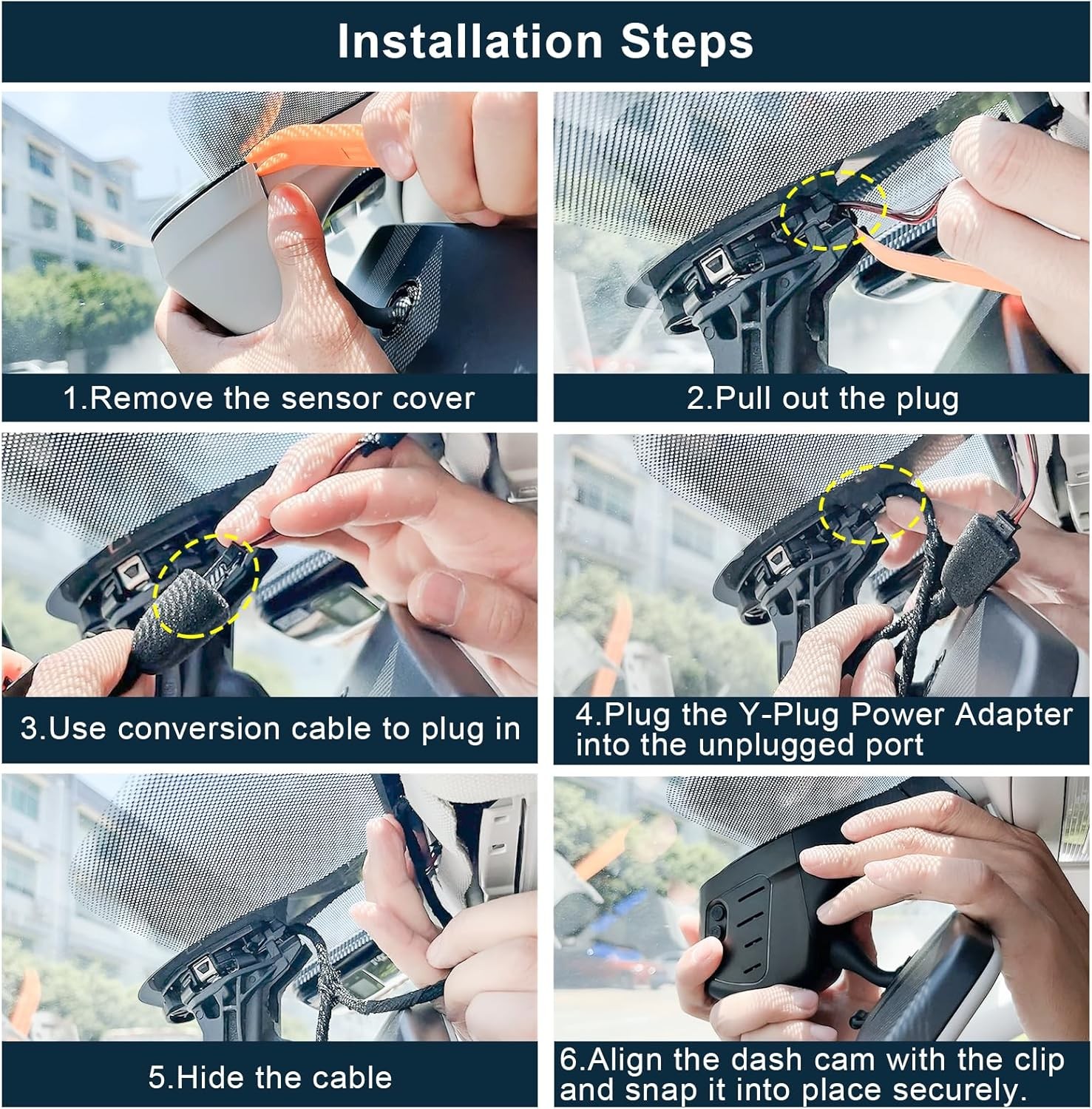 Front 4K/Rear 1080p Dash Cam for VW Passat B8 2015-2024 App WiFi Loop Recording