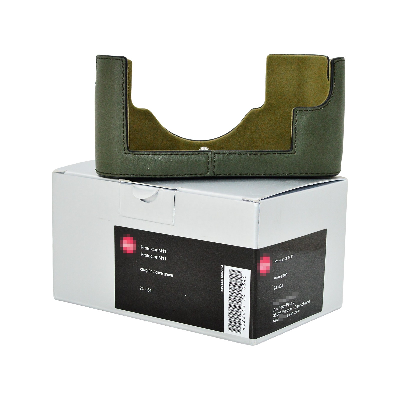 NEW For Leica M11 Protector half case, Leather, Olive green #24034